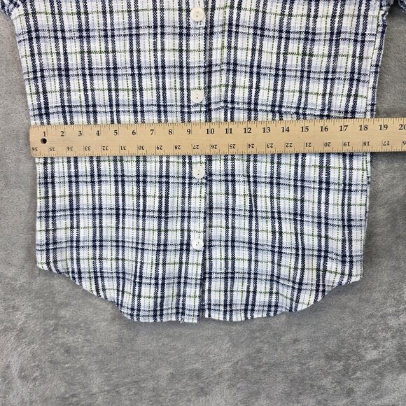 Abercrombie & Fitch Shirt Womens S Blue Green Plaid Button Down Oversized Casual - Picture 8 of 11
